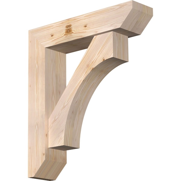 Ekena Millwork Westlake Slat Smooth Bracket w/ Offset Brace, Douglas Fir, 7 1/2"W x 32"D x 36"H BKT0806X32X36WTL06SDF - main